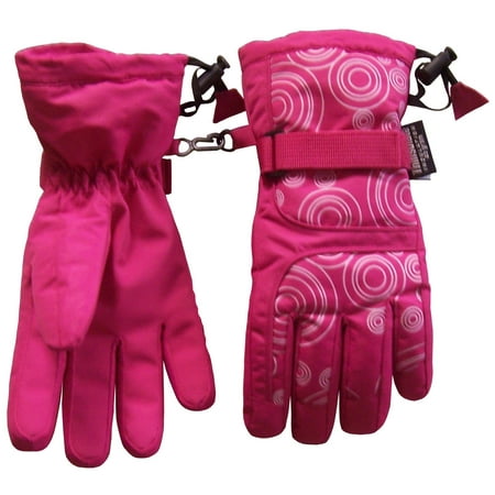 Childrens Riding Gloves (NICE CAPS Kids and Toddler Scroll Print Waterproof Thinsulate Ski Snowboarder Winter Snow Glove - Fits Boys Girls Youth Childrens Child Sizes For Cold)