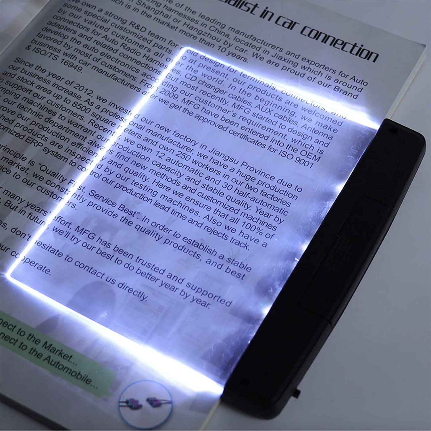Kafuty LED Reading Light Portable Flat Panel Reading Night Light Detachable Book Light Low-voltage LED Eyes Protect Panel Book Reading Lamp 