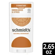 (2 Pack) Schmidt's Deodorant Stick Citrus & Sandalwood 2.65oz