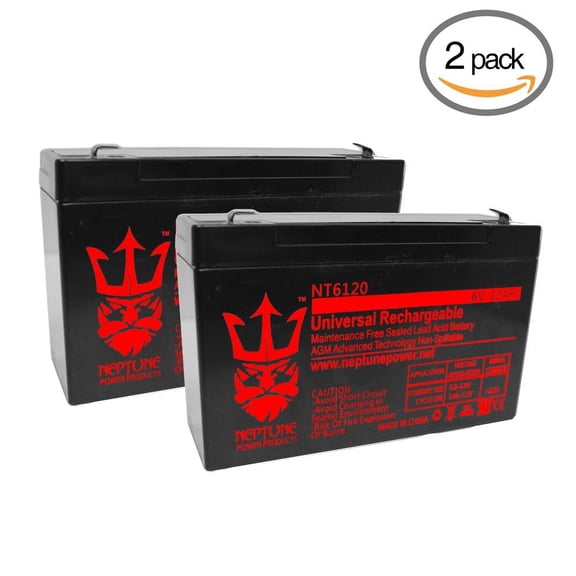 Sola 056-00208-000-26 6V 12Ah SLA Replacement UPS Battery by Neptune - 2 Pack