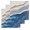Blue, variant on Blue Ombre Dish Towels Set, Waffle Weave Kitchen Towels 3 Pieces, Modern Wave Abstract Art Microfiber Hair Face Bath Tea Towel Absorbent Quick Drying Cleaning Dish Cloths 12"x12"