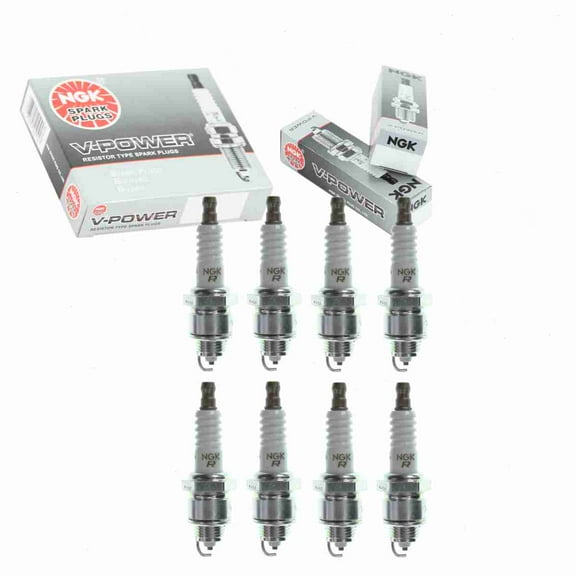8 pc NGK V-Power Spark Plugs compatible with Oldsmobile Cutlass Supreme 4.3L 5.0L 5.7L 6.6L 7.5L V8 1975-1984