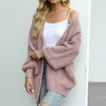 thumbnail image 4 of UJNDER Long Sleeve Open Front Casual Lightweight Soft Knit Cardigan Sweater for Women Outerwear Pink M, 4 of 8