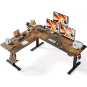 L-shaped Standing Desk – Adjustable Height Electric Desk With Memory Controller