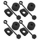 thumbnail image 2 of Juego de 4 tapones de silicona a prueba de derrames, accesorios para vasos, que incluyen tapa con pajita, tapón de fuga cuadrado, tapón de tapa redondo, color negro, 2 of 15