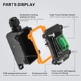 thumbnail image 4 of Waterproof On Off Toggle Switch with Green Light Rocker Button Inline Cord Switch DPST AC/DC 20A-125V,16A-250V,30A-24V,35A-12V, IP66, 4 of 11