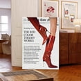 thumbnail image 4 of Trendy Newspaper Wall Art Pink News Wall Art Vintage Leopard Boots Poster Red Lips Wall Art Feminist Canvas Wall Art  Aesthetic  Preppy Dorm Decor, 4 of 6