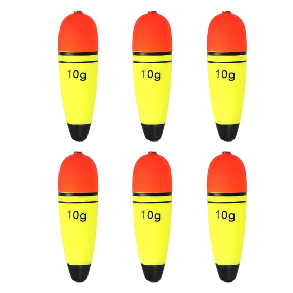 0.35oz Fishing Slip Bobbers EVA Fishing Float, Yellow, 6 Pack