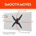 thumbnail image 2 of ECHOGEAR SwiftStud Swivel Full Motion TV Wall Mount for TVs Up to 60" - Smooth Extention, Tilt - Wall Template for Easy Install On 1 Stud - Level & Hide Cables After Install (Original), 2 of 9