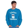 thumbnail image 5 of Llater Losers Nerdy Geeky Cute Llama Sweatshirt for Men or Women Brisco Brands X, 5 of 6
