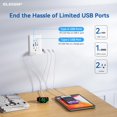 thumbnail image 2 of Enchufes de pared USB ELEGRP 20A con 3 USB C, 2 USB A, paquete de 10, color blanco, 2 of 6