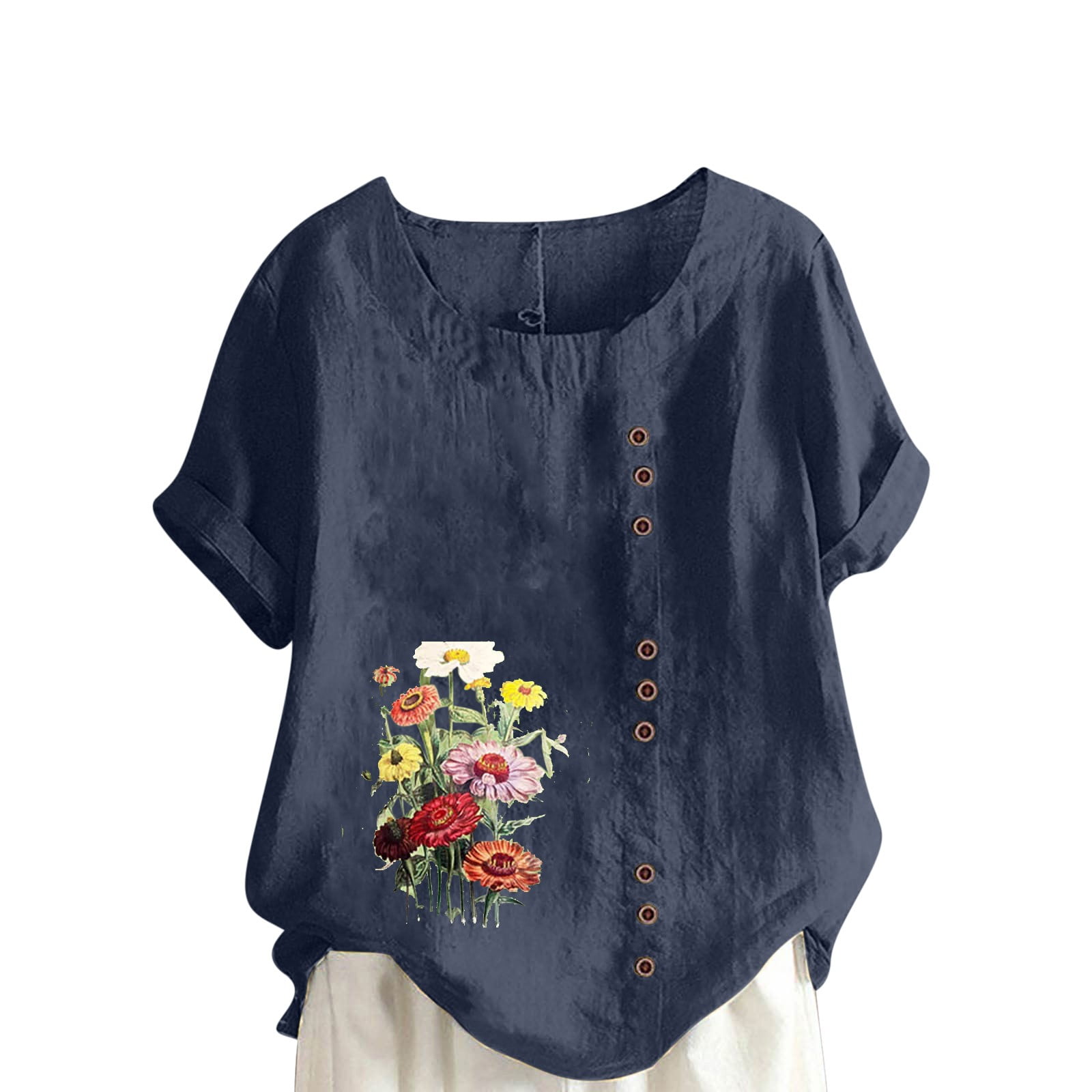 Embroidered short sleeve cotton camo t-shirt - Country Girls Embroidery