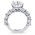 thumbnail image 5 of 6ctw Round Cut Lab Grown Diamond Ring with Natural Diamond Accents, 5 of 6