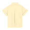 thumbnail image 3 of YOUYEDIAN Teen Girls Cotton Linen Shirts Lapel Short Sleeve Button Down Blouses Kids Summer Casual Lightweight Solid Beach Tops (Yellow, 9-10 Years), 3 of 6