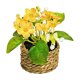 thumbnail image 2 of Jardinera de flores artificiales Decoración primavera-verano - Arreglo floral en maceta falsa con huevos, follaje de plástico, maceta blanca, decoración de escritorio de 14x12cm para despacho en casa, 2 of 8