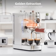HiBREW H13 Semi-Automatic Espresso Maker - 6 Programmable Drink Modes, 1.3L Water Tank & Adjustable Pre-Infusion