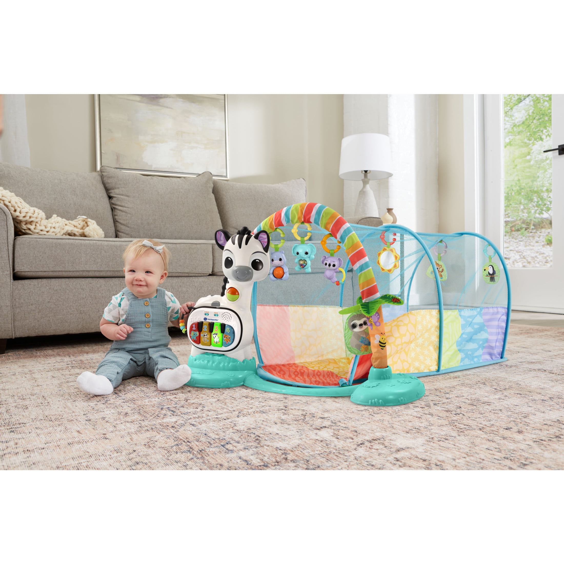 VTech Baby 6-in-1 Tunnel of Fun Plush, Plastic with Accessories, Baby and Toddler Toys