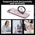 thumbnail image 4 of Designed For iPhone 16e Phone Case,With 360° Spin Magnetic Stand Ring Kickstand,Fit for Mag-Safe,Military Grade Shockproof Heavy Duty Dropproof Tough Rugged Phone Case,Pink, 4 of 6