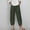 Army Green, variant on PWPSG Women's High Waist Lace Insert Hem Detail Straight Leg Linen Pants, Breathable Comfort Trousers for Casual Outings & Summer Wear Brown S