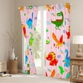 thumbnail image 3 of jejeloiu Kawaii Dinosaur Blackout Curtains Set of 2 (52x84 Each),Cartoon Dino Window Curtains,Colorful Magic Animal Curtains and Drapes For Girls Kids,Breathable Home Decor, 3 of 6