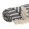 thumbnail image 4 of HomeRoots 476219 Couverture Noire et Beige Tissée à la Main, 4 of 4