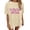 Beige, variant on Short Sleeve Womens T Shirts Letter Print Y2K Tee Crew Neck Fashion Casual Tops 2026
