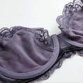 thumbnail image 6 of Women's Lace Underwire Bra Full Coverage Lace Bralette Everyday Balconette Bra(Purple,36B), 6 of 6