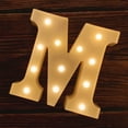 thumbnail image 1 of Luces LED de marquesina con letras, 26 letras del alfabeto iluminadas, letrero con números y letras para bodas, fiestas de cumpleaños, lámpara navideña a pilas, luz nocturna, decoración para el hogar, 1 of 5
