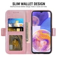 thumbnail image 5 of Asuwish Compatible with Samsung Galaxy A23 5G/4G Wallet Phone Case and Tempered Glass Screen Protector Flip Credit Card Holder Stand Mandala Flower Cell Cover for A 23 23A 6.6 Women Pink, 5 of 8