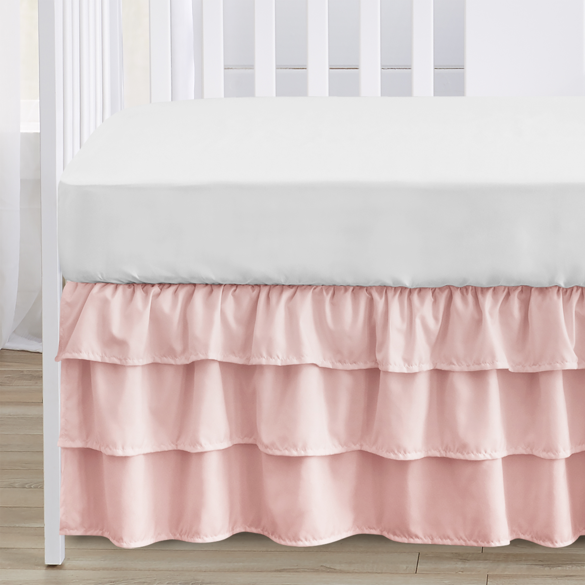 Sweet Jojo Designs Harper Blush Pink Collection Blush Pink 4 Piece Crib Bedding Set