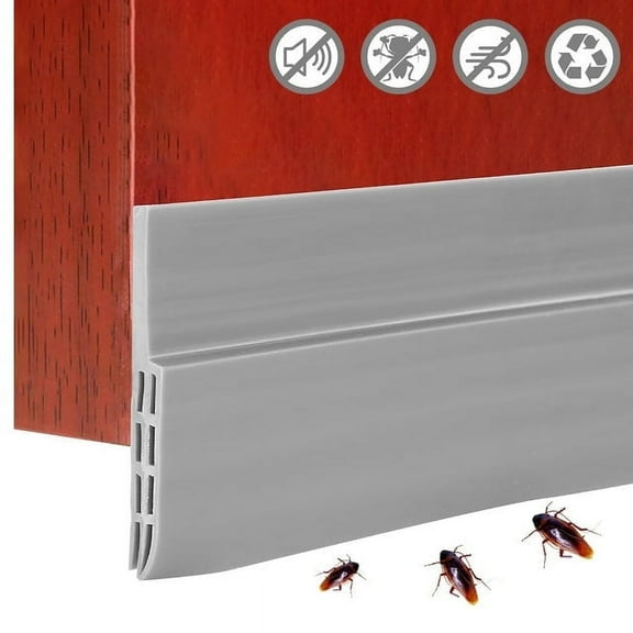 Door Draft Stopper Under Door Seal for Exterior/Interior Doors Door Sweep Strip Under Door Draft Blocker Soundproof Door Bottom Weather Stripping