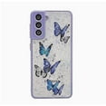 thumbnail image 5 of CASELIX Samsung Galaxy S22 Case Butterfly glitter Bling Clear Case, Glitter Case for Women Cute Protective Galaxy S22 Phone Case Cover - Purple, 5 of 6