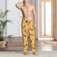 thumbnail image 5 of Uemuo Love Carrot Pattern Men's Wide Leg Palazzo Lounge Pants with Pockets Light Weight Loose Comfy Casual Pajama Pants-, 5 of 9