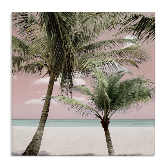 Stupell Industries Coastal Quiet Escape Pink Palms Canvas Art, 17 x 17, by Natalie Carpentieri