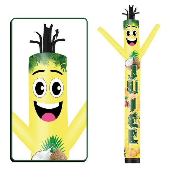 Juice Inflatable Tube Man Wacky Wavy Dancing Guy for Outdoor Decoration Advertising Business Promotion (Blower Not Included)
