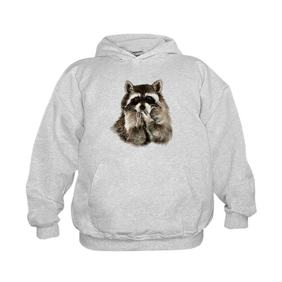 CafePress - Cute Humorous Watercolor Raccoon Blowing A Kiss Ho - Kids Hooded Sweatshirt, Classic Hoodie