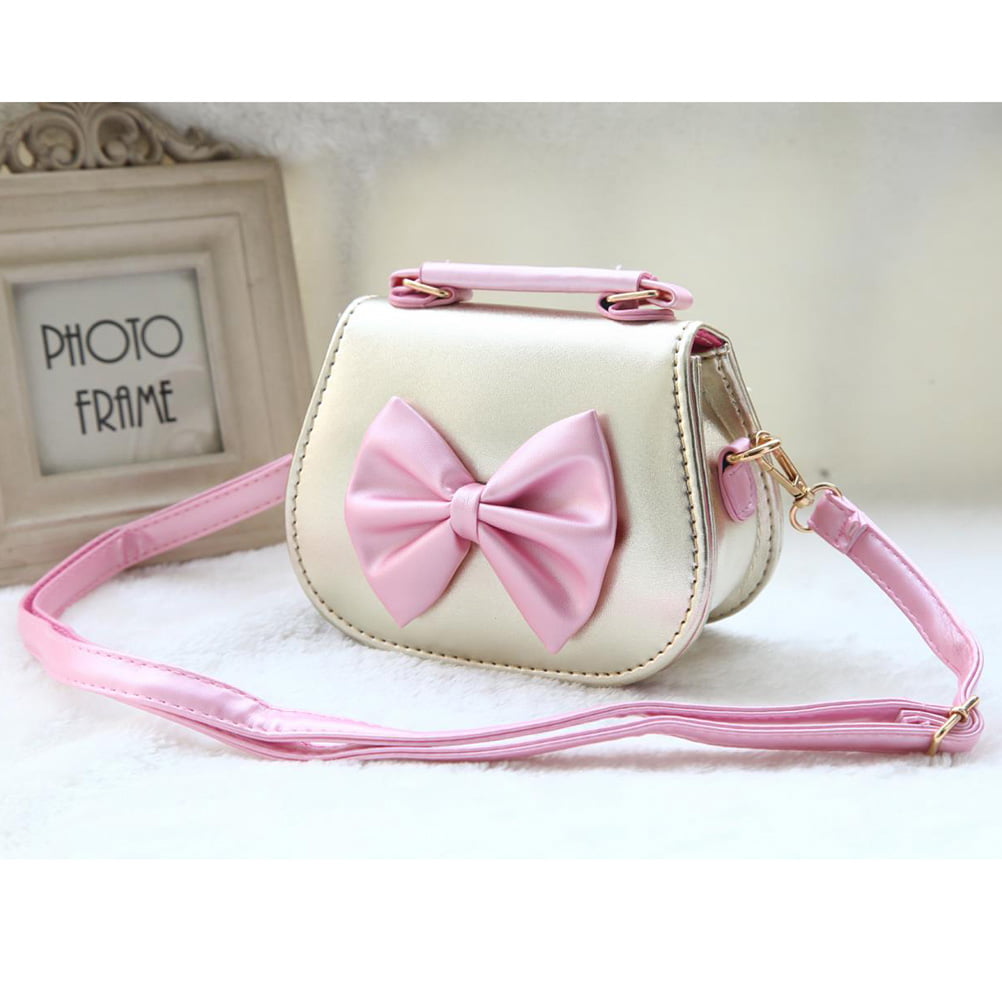 Charmly Cute Fashionable Handbag Shoulder Bags Small Coin Purse Crossbody Bags PU Leather for Children Kids Girls Toddler Baby G, Pink