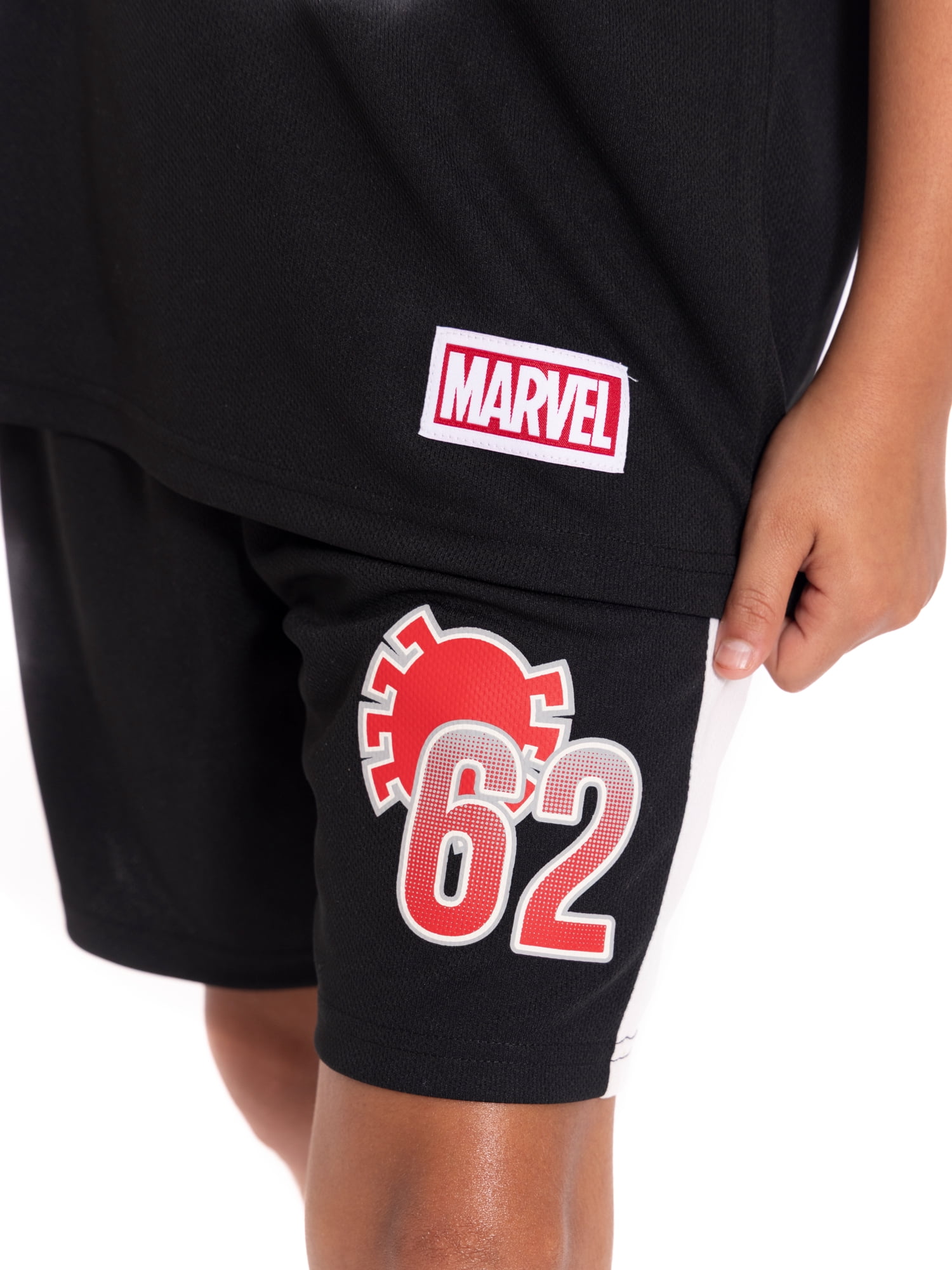 Spider-Man Boys Graphic Soccer Jersey and Drawstring Shorts Set, 2-Piece, Sizes 4-16