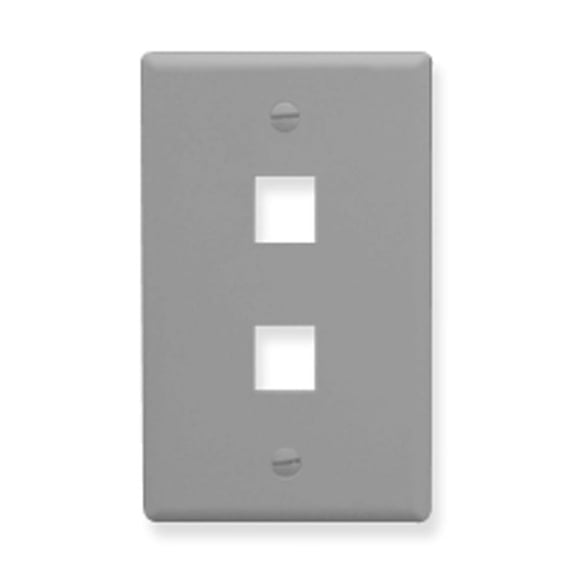 IC107F02GY - 2 Port Face - Gray BY ICC