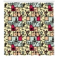 thumbnail image 2 of Ambesonne Space Shower Curtain, Robots on Grid Squares, 69"Wx75"L, Multicolor, 2 of 2