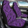 thumbnail image 3 of Binienty Purple Bat Car Seat Covers Front Seats Only Halloween Spider Web Car Seat Covers Set Breathable Anti-Slip Bucket Cushion Cover Universal for Truck SUV Van, Easy to Install, 3 of 8