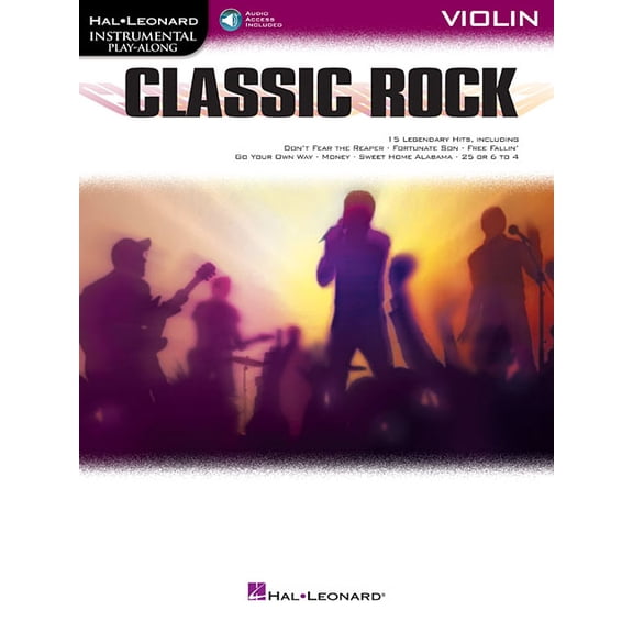 Classic Rock: Instrumental Play-Along for Violin, (Paperback)