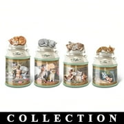 The Bradford Exchange Kitten Canister Sugar Cozy Kittens Canister Collection Issue #3 by Jurgen Scholz 10 to 11.73-inches