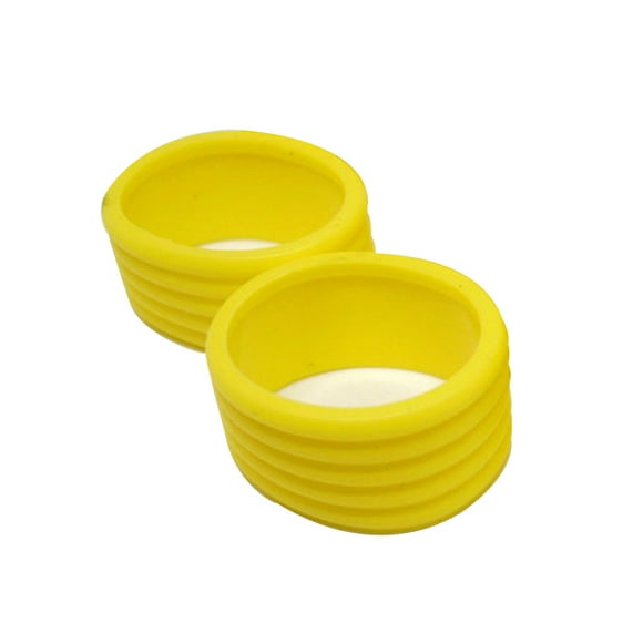 Anillo de goma de la banda de agarre de la raqueta de tenis2 Piezas Tenis Raqueta Grip Estirar Anillo Overgrip Fix Kit Grip Tape Finishing Protector Profesional Accesorios para exteriores Amarillo Eigraketly OD002620-04