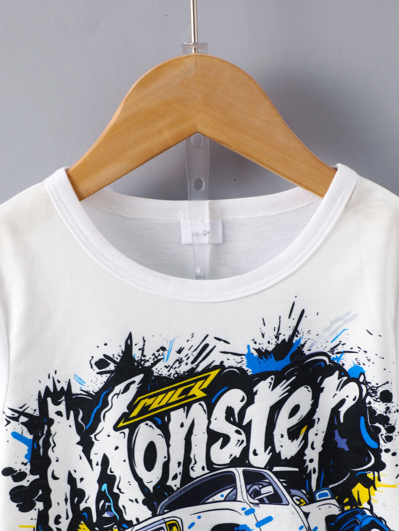 7-8 Years Big Boys Clothes Cool Car Print Graffiti Letter Casual Tee Ripped Jeans Demin Shorts 2Pcs Summer Outfits From 3-8Y White