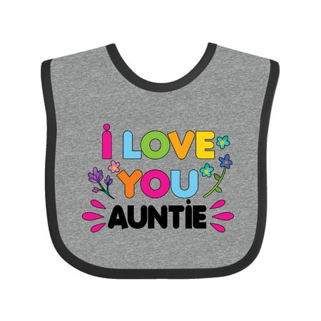 

Inktastic I Love You Auntie with Flowers Gift Baby Girl Bib