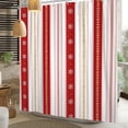 thumbnail image 4 of Tchckioa Christmas Vertical Stripe Shower Curtain,72x72 Inch Waterproof Hooks Bath Curtain for Bathroom, 4 of 6