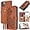 Brown, variant on for iPhone 11 Pro Max Wallet Case,11 Pro Max Phone Case Card Holder Floral Leather Kickstand Flip Cases,Wrist Strap, Closure,Shockproof Protective Cute Cover (Rose Gold)