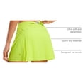 thumbnail image 4 of Falda CRZ YOGA Plisada de Tenis Cintura Alta Amarillo Neón, 4 of 6