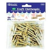 Bazic Products 6808 Mini Natural Clothes Pin - Pack of 50